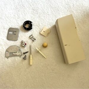 Vintage Kenmore Sewing Machine Parts Attachments w Box 7 Misc Parts + Box